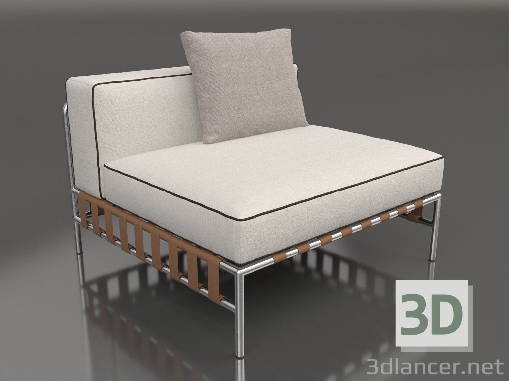 modello 3D Modulo divano, sezione 3 - anteprima
