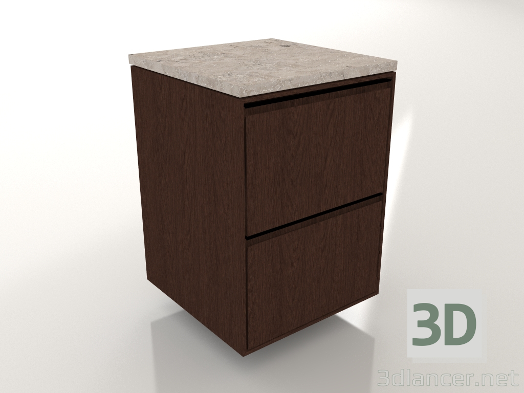 3d model Cabinet 2 drawers 60 cm - preview