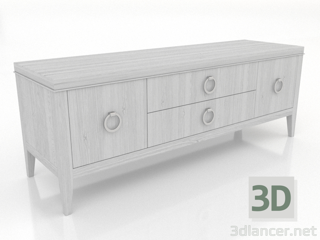 3D Modell TV-Schrank 2 1500 mm (weiß RAL 9010) - Vorschau 3D Modell TV-Schrank 2 1500 mm (weiß RAL 9010) - Vorschau