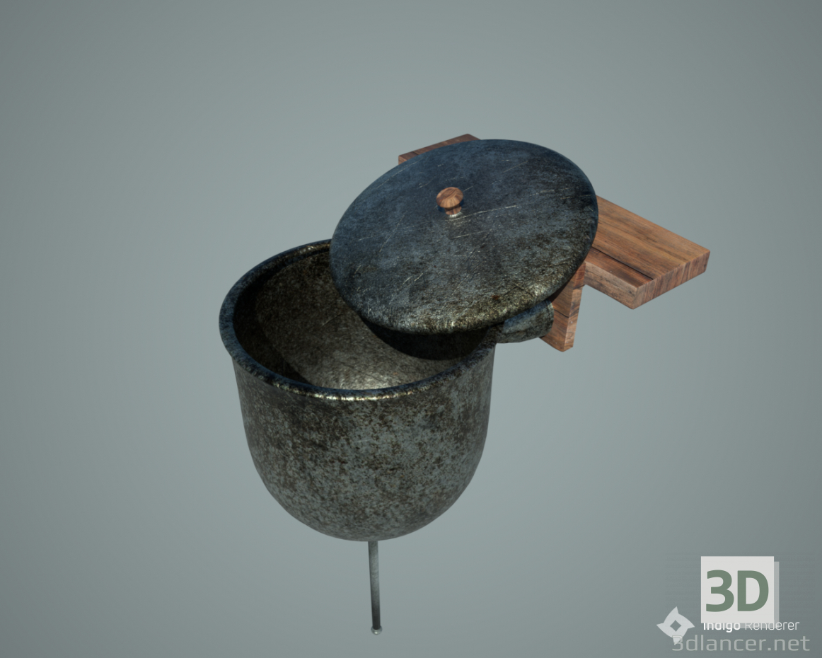 3D modeli Lavabo, lavabo (alüminyum, dökme demir) - önizleme