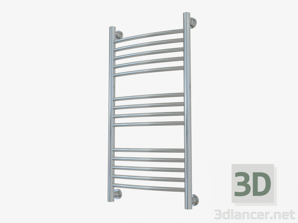 modello 3D Porta asciugamani riscaldato Bohemia + curvo (800x400) - anteprima