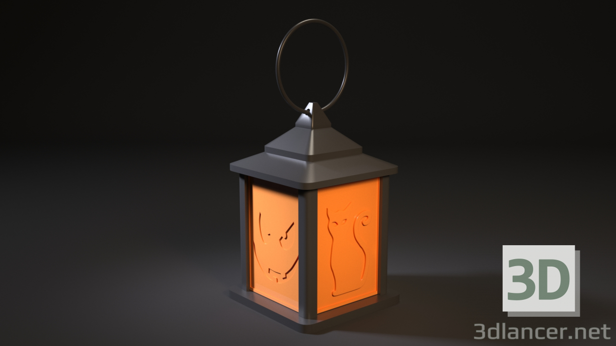 modello 3D di lampada di halloween comprare - rendering