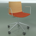 3d model Chair 0302 (5 castors, with armrests, LU1, with seat cushion, natural oak) - preview