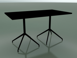 Стол прямоугольный с двойной базой 5703, 5720 (H 74 - 79x139 cm, Black, V39)