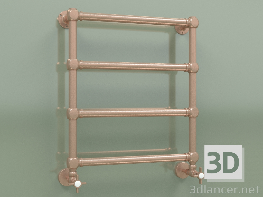 3D modeli Isıtmalı havlu askısı Minuette (596x540, Fırçalanmış bakır) - önizleme