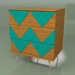 3d model Chest of drawers Lady Woo with a color pattern (turquoise) - preview