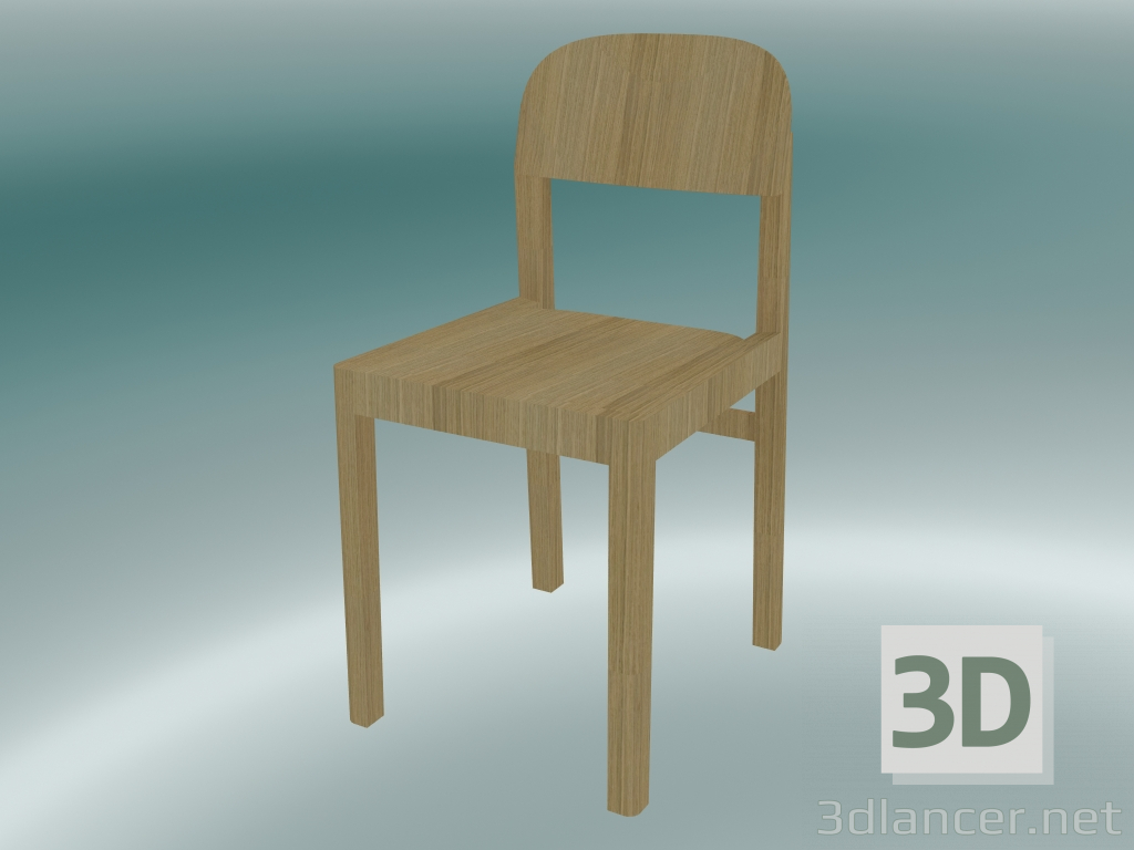 Modelo 3d Cadeira de oficina (carvalho) - preview
