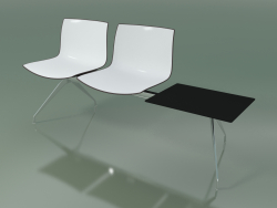 Bench 2036 (double, with a table, two-tone polypropylene)