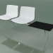 modèle 3D Banc 2036 (double, avec table, polypropylène bicolore) - preview