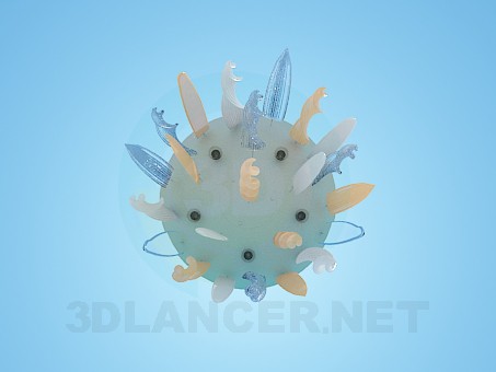 3d model Lamp with glass icicles - preview 3d model Lamp with glass icicles - preview