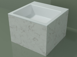 Countertop washbasin (01R122302, Carrara M01, L 48, P 48, H 36 cm)