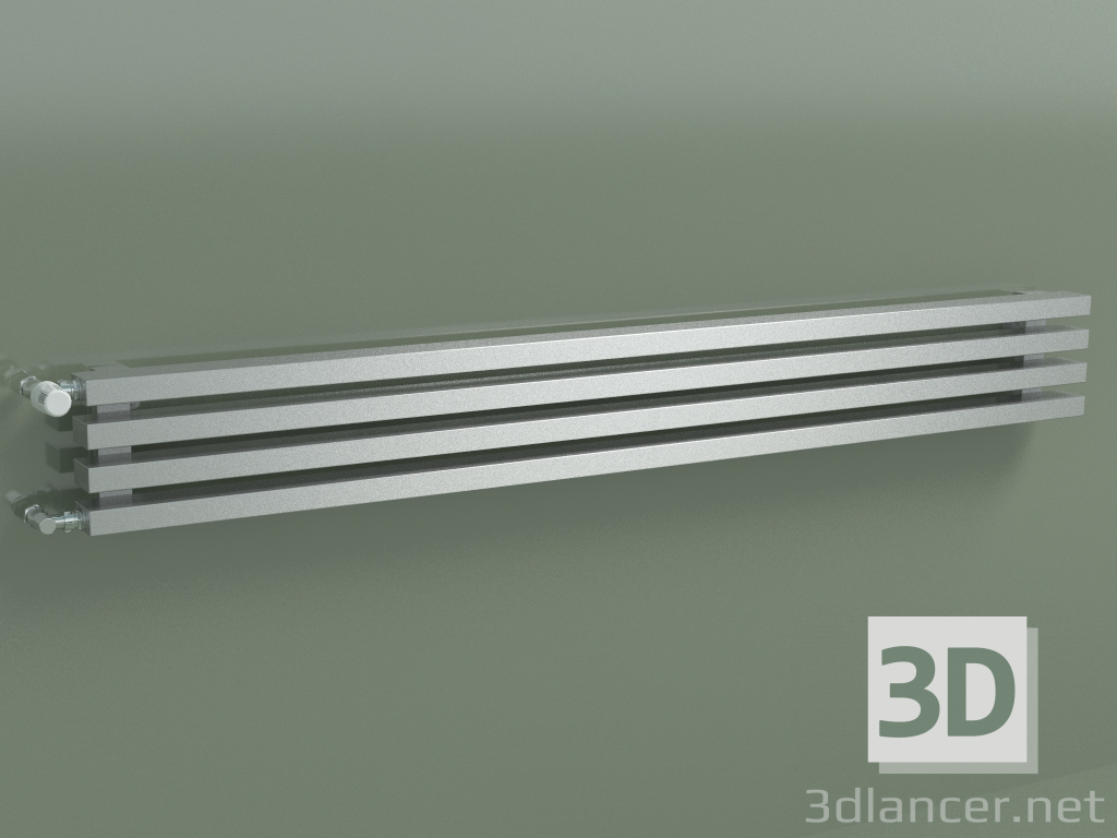 modello 3D Radiatore orizzontale RETTA (4 sezioni 1500 mm 60x30, technolac) - anteprima