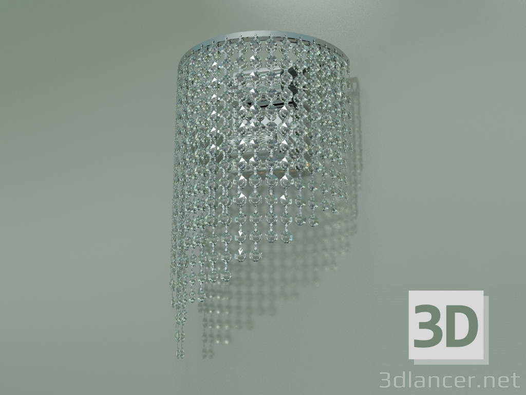 modello 3D Applique 3102-2 (Strotskis in cristallo cromo-trasparente) - anteprima