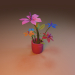 modèle 3D Fleurs stylisées - preview