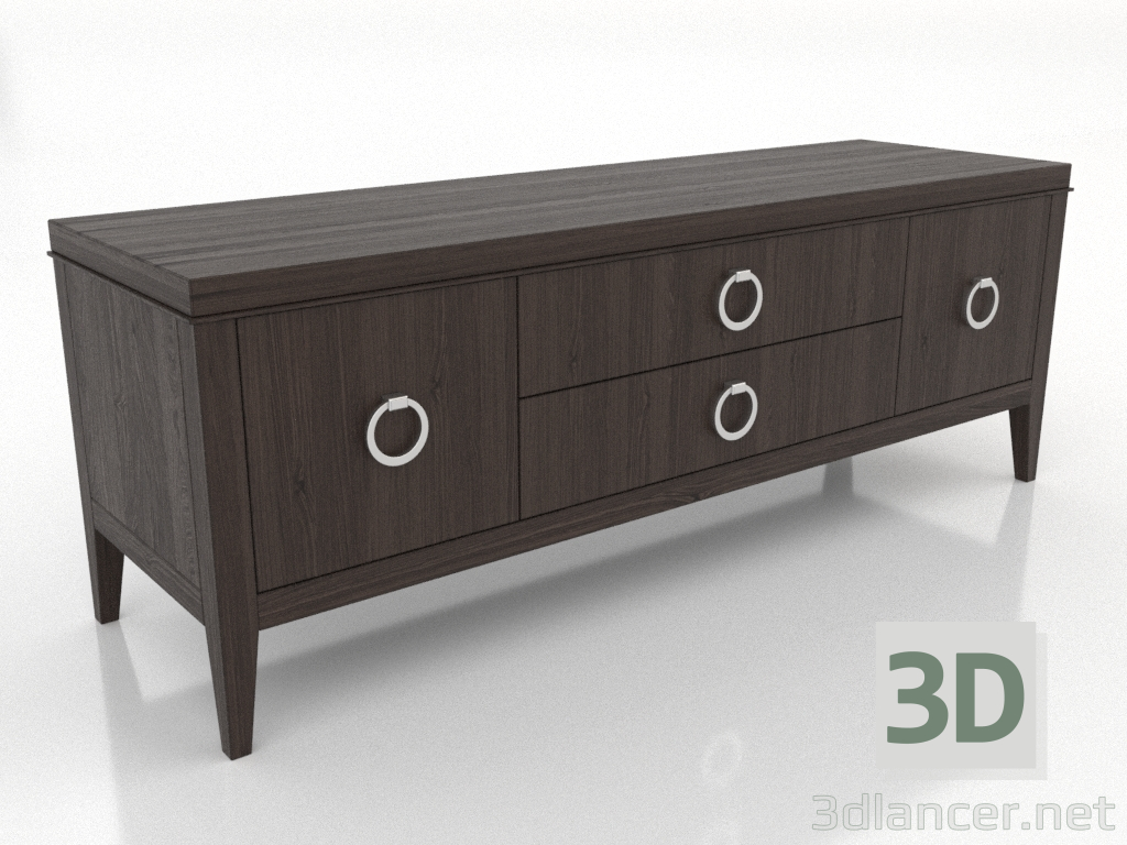 modello 3D Mobile TV 2 1500 mm (frassino noce) - anteprima modello 3D Mobile TV 2 1500 mm (frassino noce) - anteprima