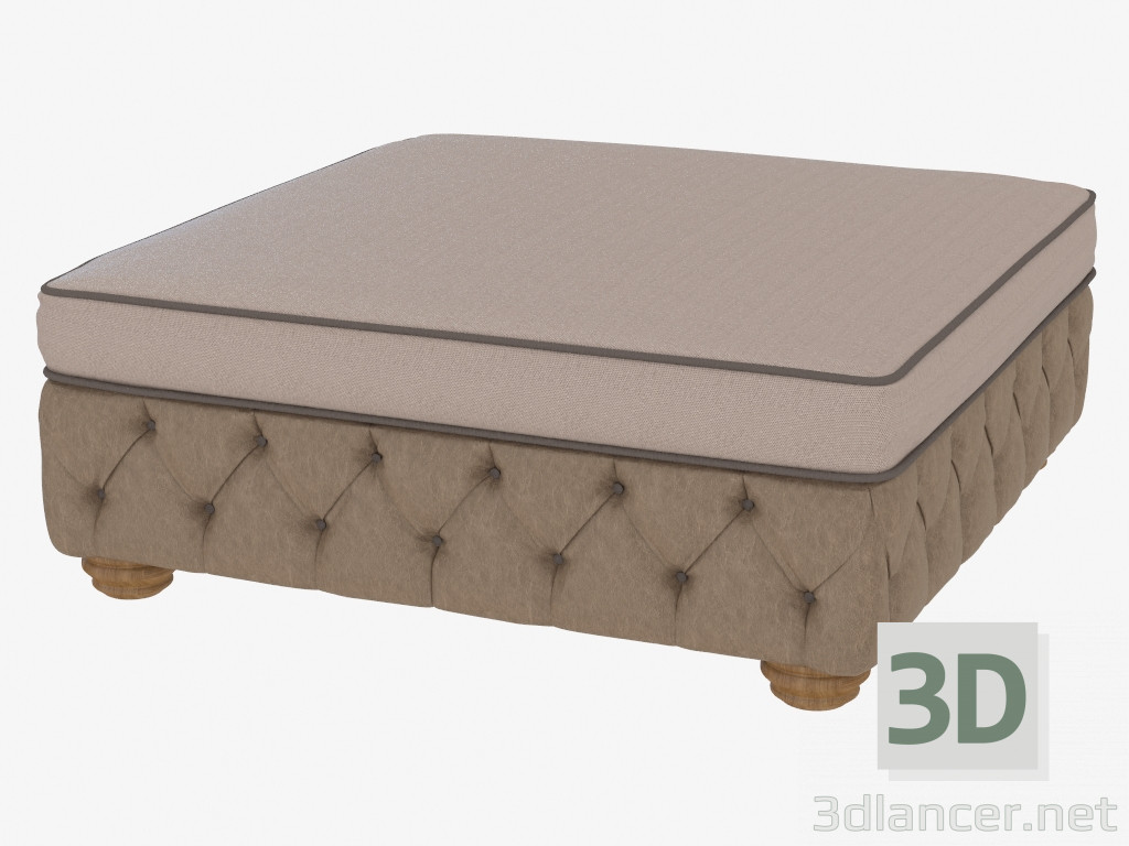 3d model Leather pouf Antares - preview