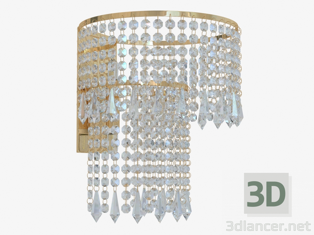 3D Modell Leuchter mit Kristall (W110231 2gold) - Vorschau
