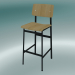 3d model Bar chair Loft (75 cm, Oak, Black) - preview