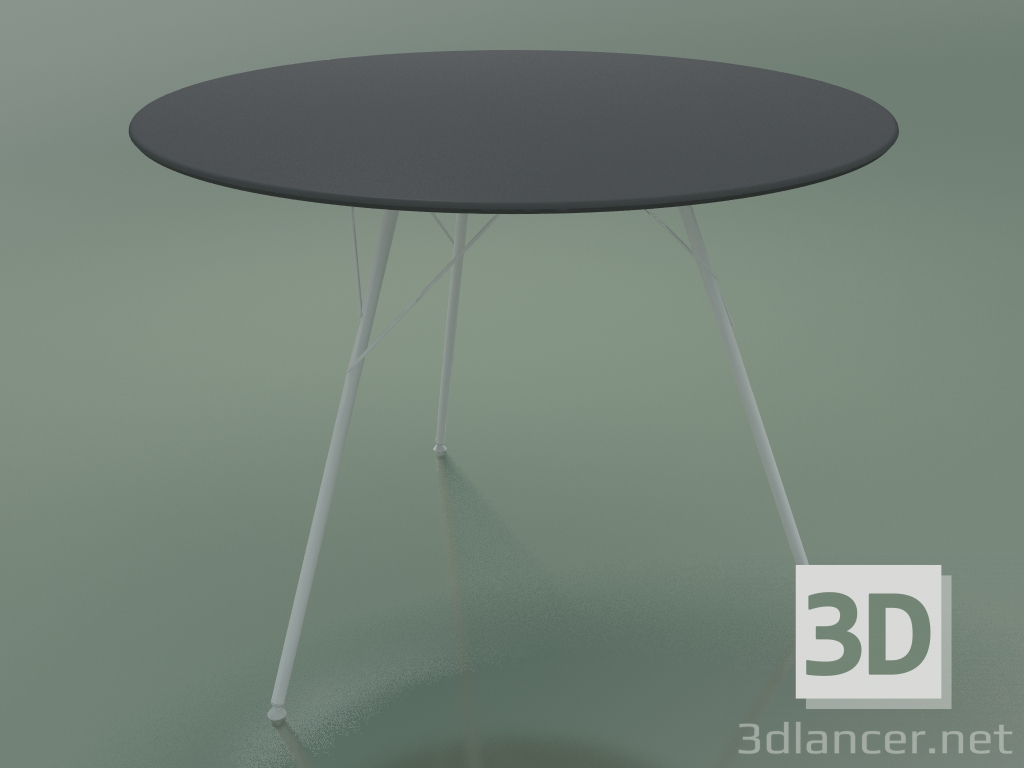 modello 3D Tavolo da esterno con piano di lavoro rotondo 1816 (H 74 - P 100 cm, HPL, V12) - anteprima
