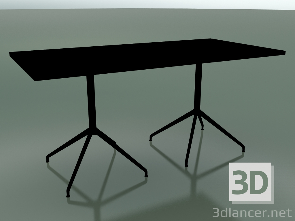 3D Modell Rechteckiger Tisch mit doppelter Basis 5704, 5721 (H 74 - 79x159 cm, Schwarz, V39) - Vorschau
