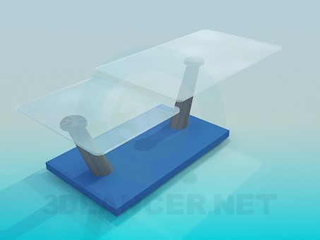 modelo 3D Mesa de centro vidrio - escuchar modelo 3D Mesa de centro vidrio - escuchar