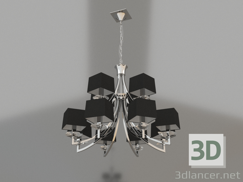 3d model Hanging chandelier (0792) - preview