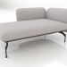 3d model Chaise longue with armrest 85 on the left (leather upholstery on the outside) - preview