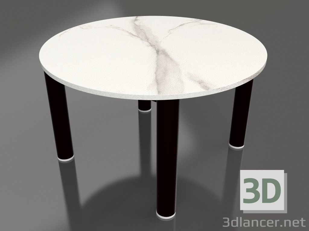 modello 3D Tavolino P 60 (Nero, DEKTON Aura) - anteprima