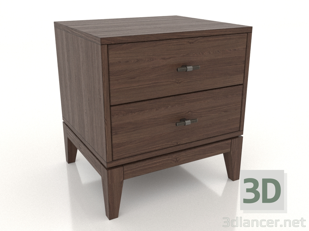 3d model Bedside table STAND 450 mm (dark walnut) - preview