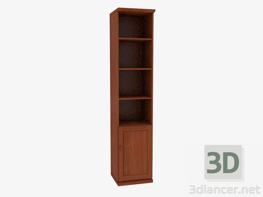 3D Modell Bücherregal schmal mit offenen Regalen (4821-30) - Vorschau