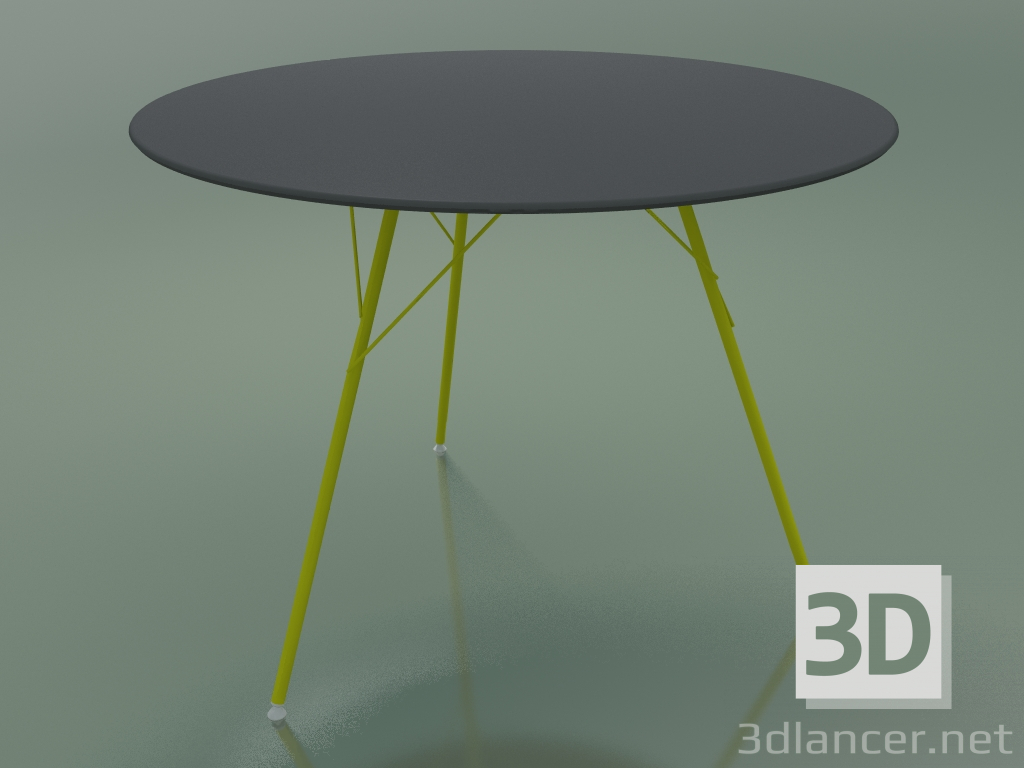 3D Modell Außentisch mit runder Arbeitsplatte 1816 (H 74 - T 100 cm, HPL, V37) - Vorschau