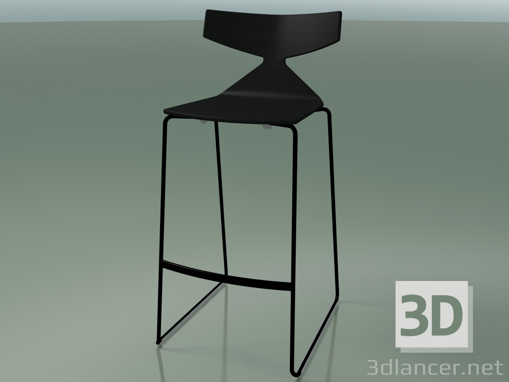 3D modeli İstiflenebilir Bar Taburesi 3704 (Siyah, V39) - önizleme