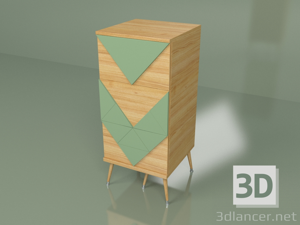 3d model Small chest of drawers Slim Woo (kale) - preview