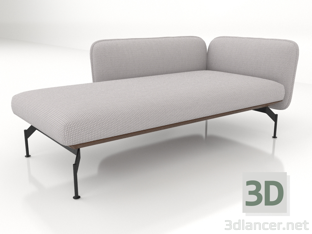 3D modeli Sol kolçaklı 110 uzanma koltuğu (dış tarafta deri döşeme) - önizleme