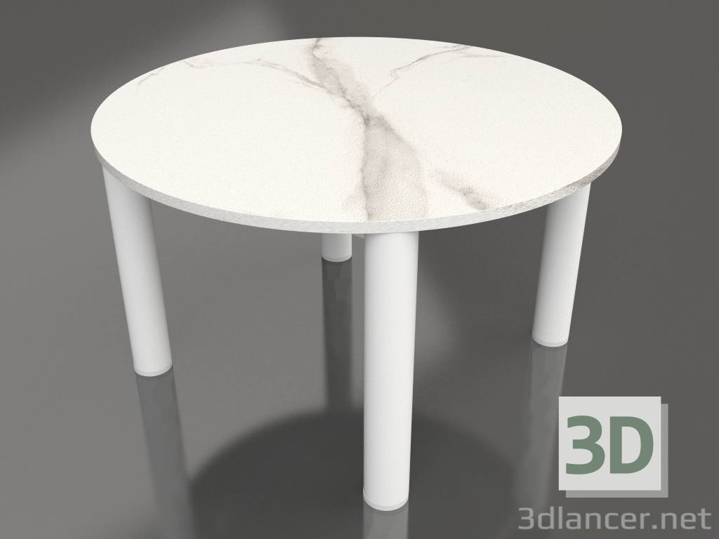 modello 3D Tavolino P 60 (Bianco, DEKTON Aura) - anteprima