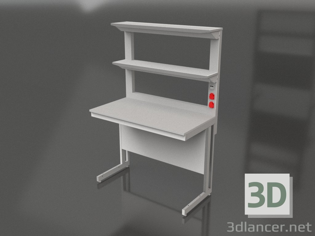 modello 3D Tavolo da laboratorio con due ripiani LK-1200 SP 900 - anteprima modello 3D Tavolo da laboratorio con due ripiani LK-1200 SP 900 - anteprima
