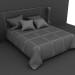 Doppelbett mit Steppdecke 3D-Modell kaufen - Rendern