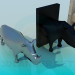 modèle 3D Un rhinocéros empaillé - preview