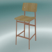 3d model Bar chair Loft (75 cm, Oak, Dusty Rose) - preview