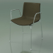 Modelo 3d Cadeira 0325 (4 pernas com braços e guarnição frontal em couro, wengué) - preview
