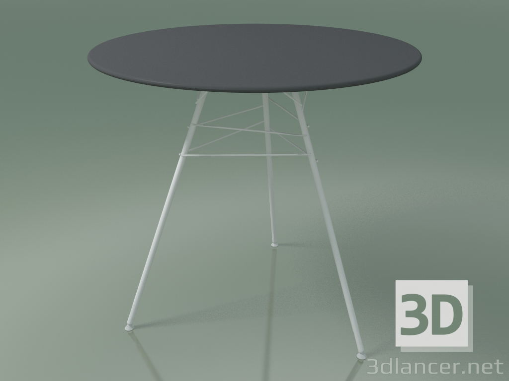 3D Modell Außentisch mit runder Arbeitsplatte 1814 (H 74 - T 79 cm, HPL, V12) - Vorschau