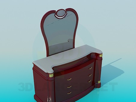 modelo 3D Vanidad con acentos de oro - escuchar modelo 3D Vanidad con acentos de oro - escuchar