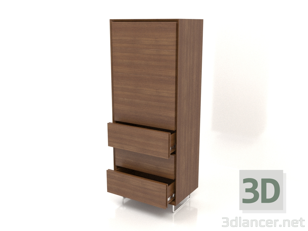 3 डी मॉडल दराज की छाती TM 013 (खुली) (600x400x1500, लकड़ी की भूरी रोशनी) - पूर्वावलोकन