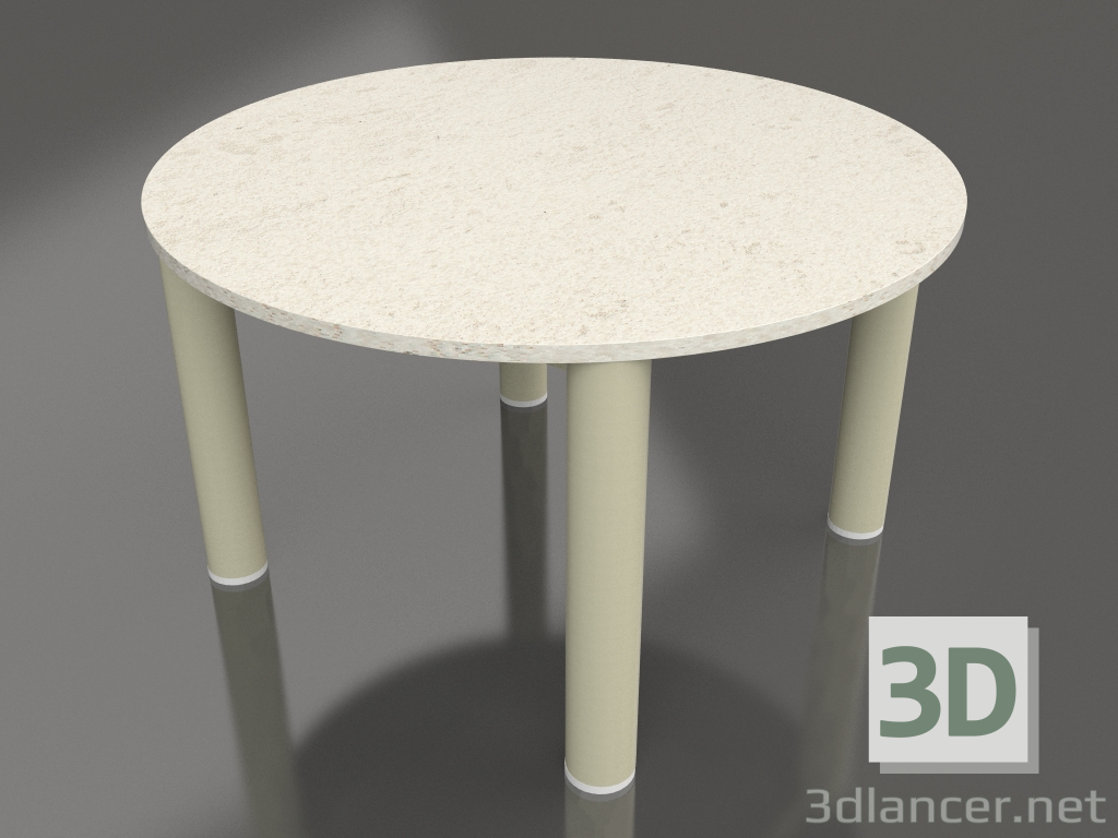 3d модель Стол журнальный D 60 (Gold, DEKTON Danae) – превью