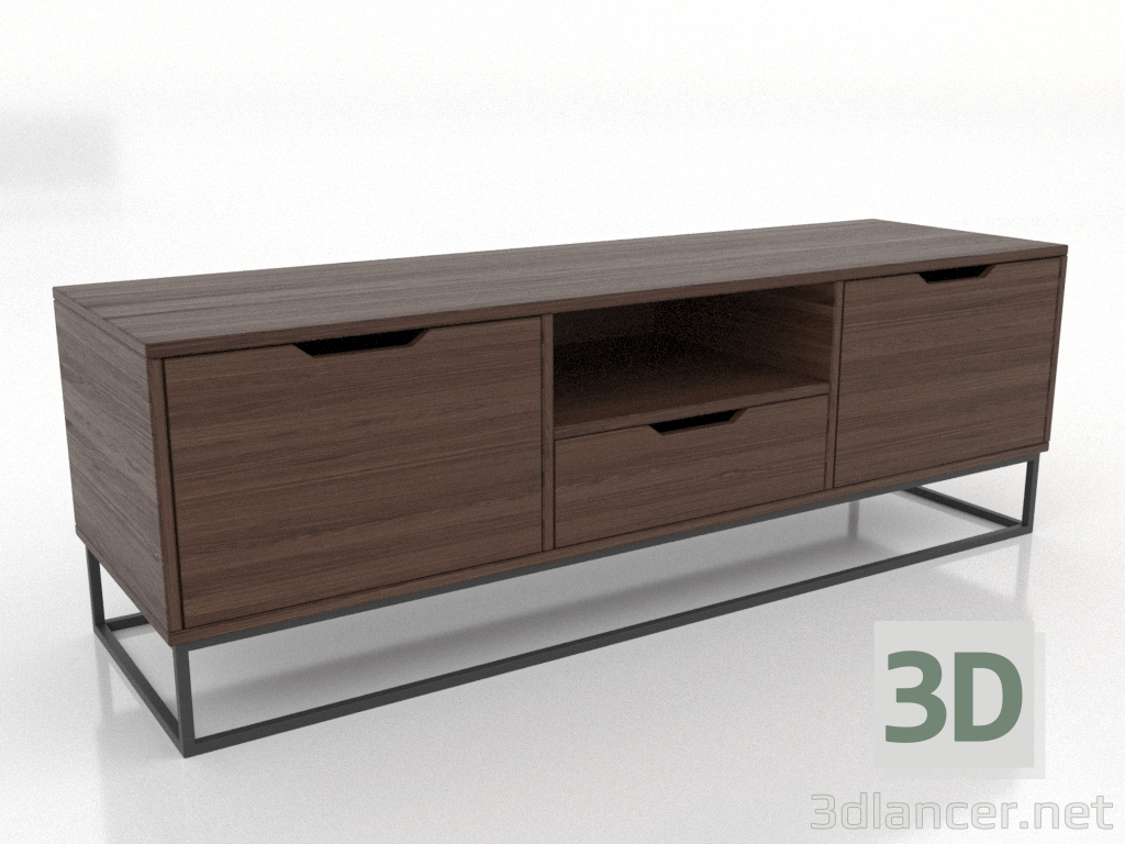 modello 3D Mobile TV 1500 mm (noce scuro) - anteprima modello 3D Mobile TV 1500 mm (noce scuro) - anteprima
