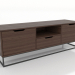 modello 3D Mobile TV 1500 mm (noce scuro) - anteprima