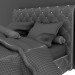 modello 3D di Letto coperta doppia trapuntato stile con neobarocco comprare - rendering