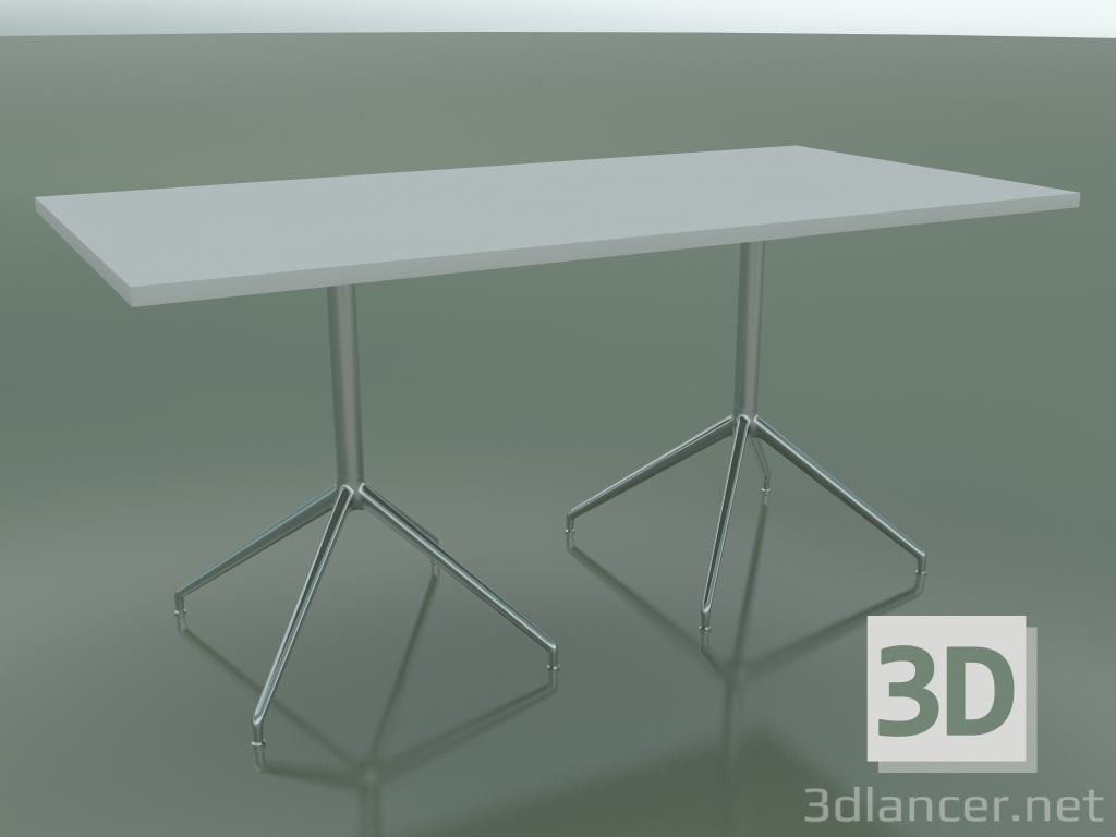 3d model Rectangular table with a double base 5704, 5721 (H 74 - 79x159 cm, White, LU1) - preview