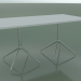 3D Modell Rechteckiger Tisch mit doppelter Basis 5704, 5721 (H 74 - 79x159 cm, Weiß, LU1) - Vorschau