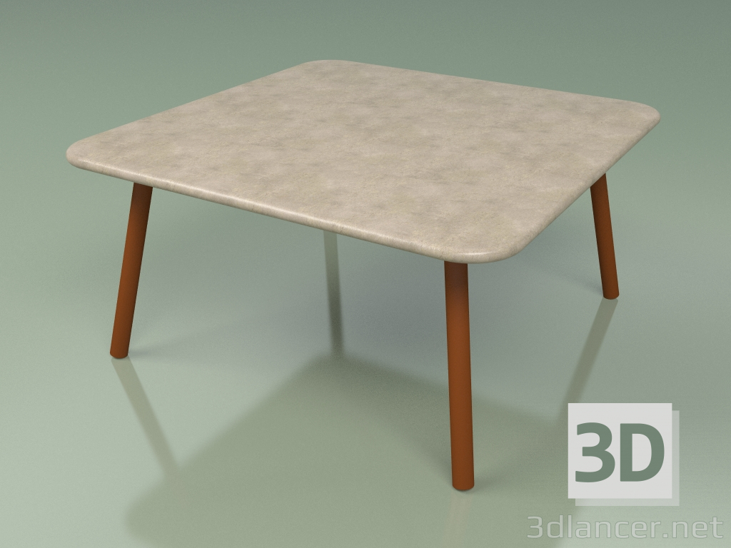 modello 3D Tavolino 011 (Metallo Ruggine, Pietra Farsena) - anteprima